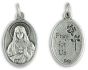  Immaculate Heart of Mary Medal - Silver Oxidized Die-Cast - 1"  Made In Italy (Minimum quantity purchase is 3)