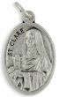  St Francis/ St Clare Medal 1 inch oval - Die Cast Italian made (Minimum quantity purchase is 3)