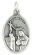  St Rita Medal - Die-Cast Italian Silver Plated 1 inch (Minimum quantity purchase is 3)