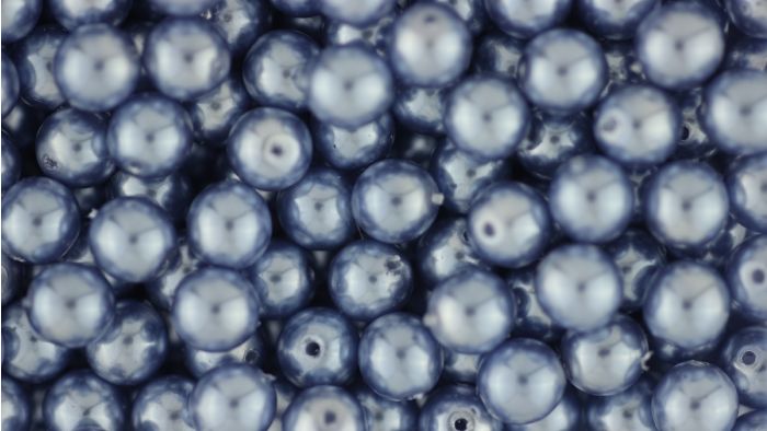 CZECH Glass Pearl Beads, 6 mm round, steel blue - 60 per pk    (Minimum quantity purchase is 1)
