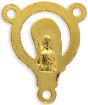  Mary with Crown of Stars Rosary Center Piece - Gold Plated   (Minimum quantity purchase is 5)