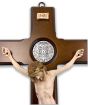  Extra Large St Benedict Wall Crucifix - 26" - Red Garment