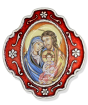 Holy Family 14" Rosary Necklace  with Color Image Metal Case  