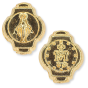 Miraculous Medal Gold Accent Beads - pkg of 12  (Minimum quantity purchase is 1)