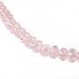   Glass Crystal Rondelle Beads 6 x 8 mm - Petal Pink - 16 inch strand *  (Minimum quantity purchase is 1) 