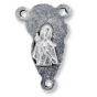 Madonna and Child Rosary Center – 3/4" Silhouette Silver Oxidized, Made in Italy *  (Minimum quantity purchase is 3)