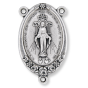 XL Miraculous Medal Center Piece (Divine Mercy) - 1 3/4" Silver Oxidized, Made in Italy  * (Minimum quantity purchase is 1)