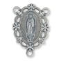 Ornate Floral Our Lady Of Guadalupe Image Center Piece - Silver Ox, 1.25"  *  (Minimum quantity purchase is 1)
