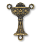 7/8" First Communion Chalice Rosary Center - Bronze Plated  * (Minimum quantity purchase is 3)