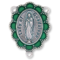 Our Lady of Guadalupe Centerpiece - Green Enamel, 1-1/8"  (Minimum quantity purchase is 1)