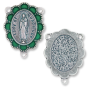 Our Lady of Guadalupe Centerpiece - Green Enamel, 1-1/8"  (Minimum quantity purchase is 1)