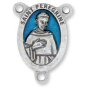 St Peregrine Oval Centerpiece - Blue Enamel, 1"  *   (Minimum quantity purchase is 2)