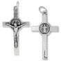  St. Benedict 2-sided Die-Cast Italian Rosary Crucifix - 1 1/2"     (Minimum quantity purchase is 2)