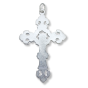 Fleur-de-Lis Loreto Crucifix - 2-1/4", Silver Ox   (Minimum quantity purchase is 1)
