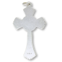 Flared Radiant Double Border Crucifix – 1-7/8", Silver Ox    (Minimum quantity purchase is 1)