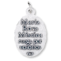 Mary, Mystic Rose Medal (Spanish) - 1 1/8" Silver Oxidized, Made in Italy *   (Minimum quantity purchase is 2)