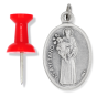   St Cayetano, Patron Saint of Gamblers and Job Seekers - Italian Medal Silver OX 1 inch (Minimum quantity purchase is 3)