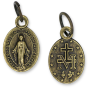 LATIN  Miraculous Medal - Oval - 9/16 inch - Bronze  (Minimum quantity purchase is 5)