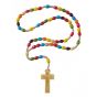 Corded Wood Multi-Color Rosary - 14" * (Minimum purchase is 1)