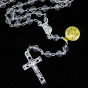 Sterling Silver Heirloom Rosary with Clear Swarovski Crystal Beads  * (Minimum quantity purchase is 1)