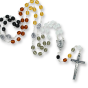 Scapular Medal, Multi-Color Crystal Bead Rosary - 18.25"  * (Minimum quantity purchase is 1)