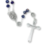   Our Lady of Fatima Rosary with 6 x 8mm Blue Rondelle Glass Beads - 19.5" * (Minimum quantity purchase is 1)
