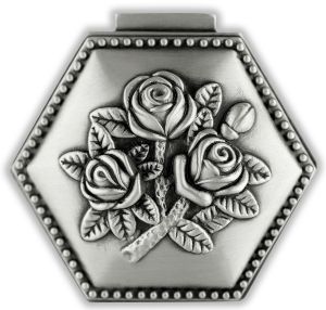  Metal Rosary Box with Floral Relief   (Minimum quantity purchase is 1)  