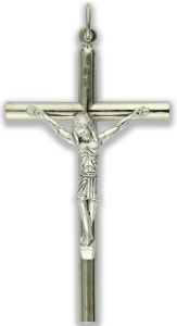  Simple Cylinder Crucifix, Two Piece - 1 15/16 inch (Minimum quantity purchase is 1)