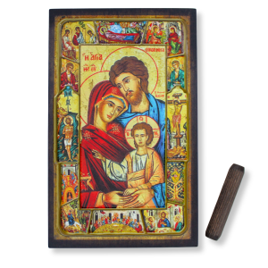 Holy Family Wood Icon  - 4.75