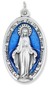 Miraculous Medal - Die-cast Italian Traditional Latin Version - 1 inch