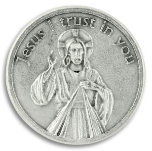 Divine Mercy Jesus Pocket Token - 1.25