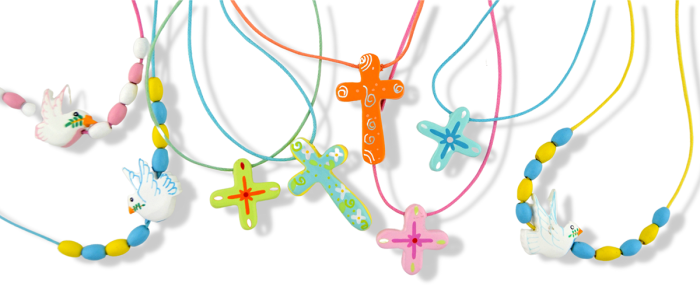 Mix & Match Necklaces for Children, Assorted Colors (Pack of 6)  - Closeout Sale *   (Minimum quantity purchase is 1)