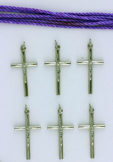 Knotted Cord Rosary Kits - Lilac