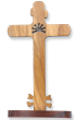    Golgotha Calvary Skull Olivewood Tabletop Crucifix - 5" x 2.5"     (Minimum quantity purchase is 1)