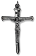 Nail Crucifix - 2" Gunmetal, Made in Italy   (Minimum quantity purchase is 1)