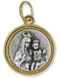  Two-Toned Sacred Heart Jesus / Scapular Medal  - 3/4 In (Minimum quantity purchase is 1)