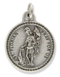 St Florian (Firefighters) Round Medal - 7/8", Silver Ox   (Minimum quantity purchase is 3)