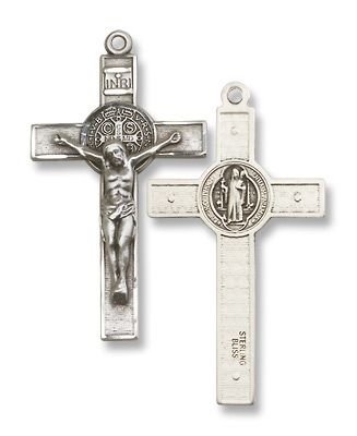 Sterling Silver St. Benedict Crucifix Medal
