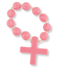  Pink/Salmon Plastic Rosary Ring   (Minimum quantity purchase is 10)