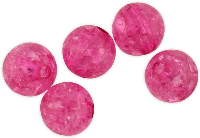    Crackle Beads - Fuchsia - 8mm (Packs of 60; Plastic)    (Minimum quantity purchase is 1)