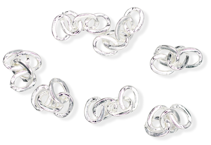 Heavy Duty Precut Rosary Chain 0.70 mm - Soldered Silver OX 4 link - 100 pcs *  (Minimum quantity purchase is 1)