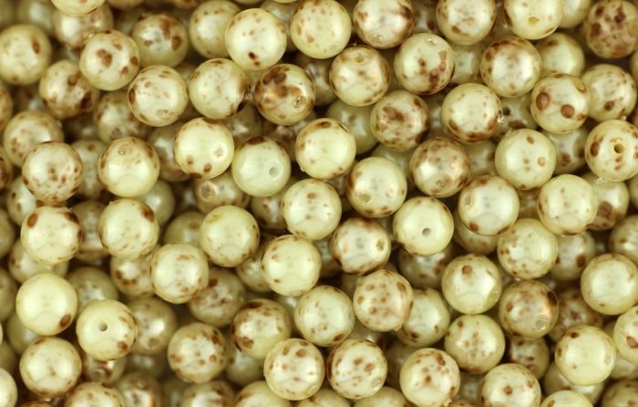  Czech Republic Glass Dappled Beads, Golden Wheat - 8mm, Pkg of 60 (Minimum quantity purchase is 1)