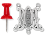 Divine Mercy "M" Rosary Center – 1" Silver Oxidized, Made in Italy  * (Minimum quantity purchase is 2)