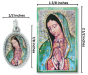 Our Lady of Guadalupe Medal with Full-Color Card – 1", Made in Italy  (Minimum quantity purchase is 2)
