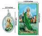 St Jude Medal (1 inch) and Picture Card  (Minimum quantity purchase is 1)