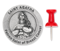 St Agatha (Breast Cancer) Pocket Token - 1.25", Silver Ox    (Minimum quantity purchase is 1)