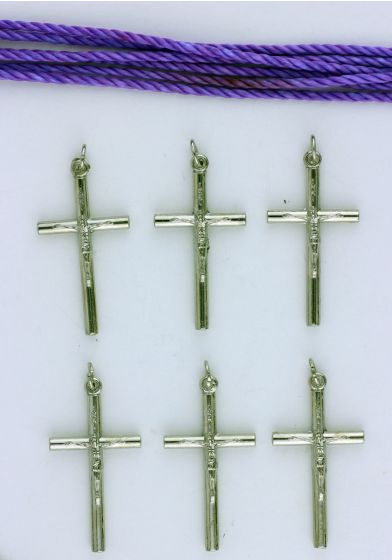 Knotted Cord Rosary Kits - Lilac