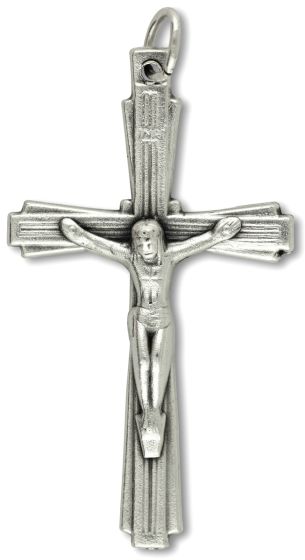 Oxidized Lined Crucifix 1 3/4 in.  (Minimum quantity purchase is 2)
