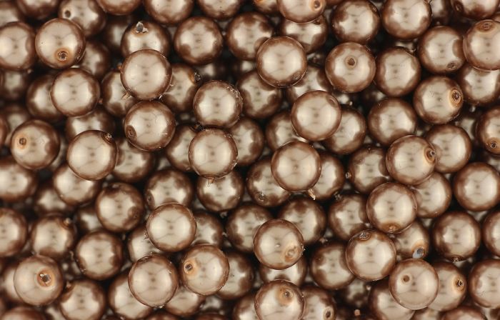  CZECH Glass Beads, 8 mm round, Mocha - pkg of 60    (Minimum quantity purchase is 1)