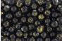 Black and Gold Swirl Glass Beads - 8 mm 60 PER PACK   (Minimum quantity purchase is 1)